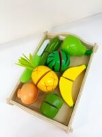 Pack fruits et légumes en bois à découper