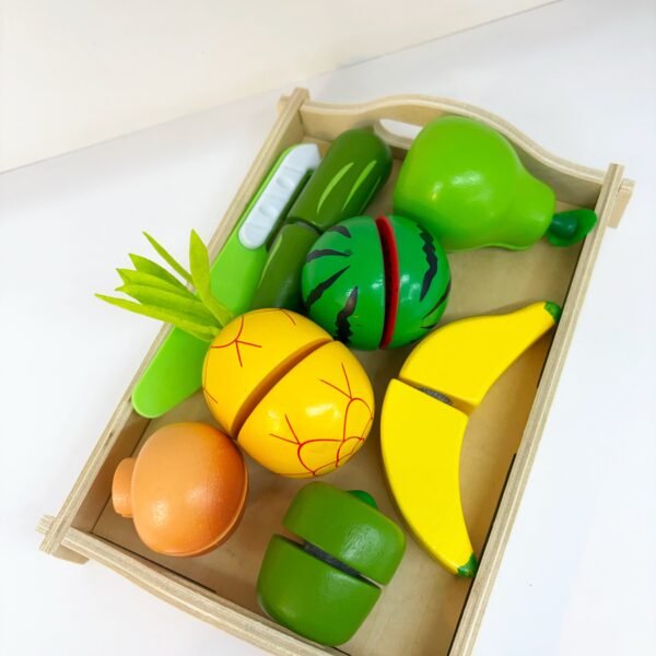 Pack fruits et légumes en bois à découper