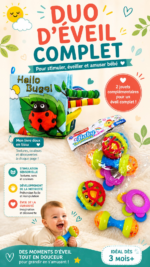 Pack livre en tissu et hochets