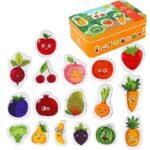 Puzzle 2 pièces fruits et légumes